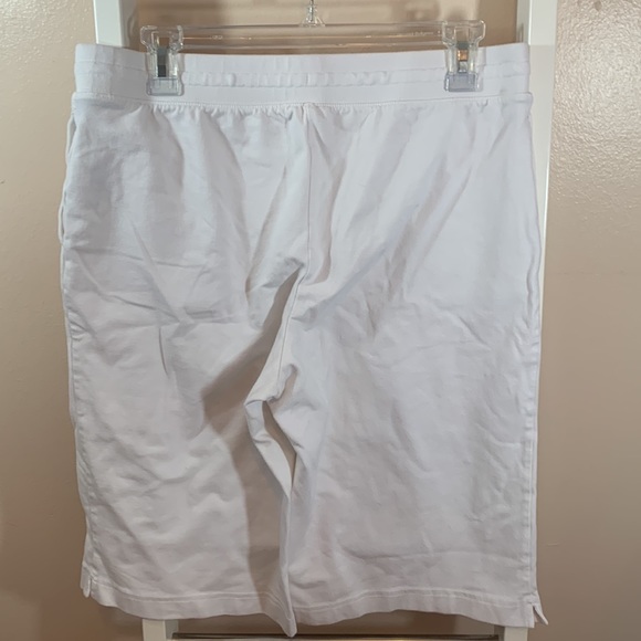 Karen Scott White Cotton Sport Pull On Drawstring/Elastic Shorts - Picture 4 of 7